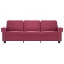 3-Sitzer-Sofa aus rotem Samt, 180 cm von , Sofas - Ref: Foro24-359543, Preis: 300,16 €, Rabatt: %