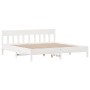 White pine wood bed frame with headboard 200x200cm by , Beds and slatted bases - Ref: Foro24-3216201, Price: 213,99 €, Discou...