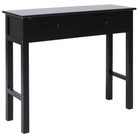 Black wooden console table 90x30x77 cm by vidaXL, Side tables - Ref: Foro24-284148, Price: 158,99 €, Discount: %