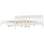 Estructura de cama con cabecero madera de pino blanco 200x200cm de , Camas y somieres - Ref: Foro24-3216201, Precio: 214,47 €...