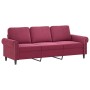 Sofá de 3 plazas con cojines terciopelo rojo tinto 180 cm de , Sofás - Ref: Foro24-3200959, Precio: 313,84 €, Descuento: %