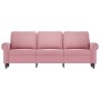 Sofá de 3 plazas terciopelo rosa 180 cm de , Sofás - Ref: Foro24-359542, Precio: 329,62 €, Descuento: %