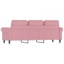 Sofá de 3 plazas terciopelo rosa 180 cm de , Sofás - Ref: Foro24-359542, Precio: 329,62 €, Descuento: %