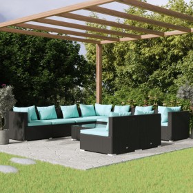 Garden furniture set 10 pieces black synthetic rattan cushions by , Garden sets - Ref: Foro24-3102425, Price: 1,00 €, Discoun...