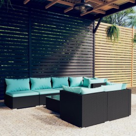 8-piece garden furniture set and black synthetic rattan cushions by , Garden sets - Ref: Foro24-3102465, Price: 920,99 €, Dis...