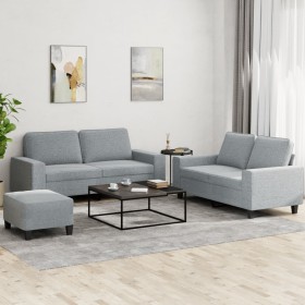 3-teilige Sofagarnitur aus hellgrauem Stoff von , Sofas - Ref: Foro24-3201890, Preis: 571,05 €, Rabatt: %