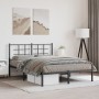 Bed frame with black metal headboard 135x190 cm by , Beds and slatted bases - Ref: Foro24-355560, Price: 100,55 €, Discount: %