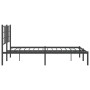 Estructura de cama con cabecero metal negro 135x190 cm de , Camas y somieres - Ref: Foro24-355560, Precio: 100,55 €, Descuent...