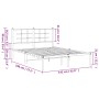 Estructura de cama con cabecero metal negro 135x190 cm de , Camas y somieres - Ref: Foro24-355560, Precio: 100,55 €, Descuent...