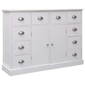 Sideboard with 10 white wood drawers 113x30x79 cm by vidaXL, Sideboards - Ref: Foro24-284175, Price: 247,81 €, Discount: %