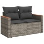 7-piece garden sofa set with gray PE rattan cushions by , Garden sets - Ref: Foro24-3225801, Price: 447,77 €, Discount: %