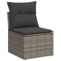 7-piece garden sofa set with gray PE rattan cushions by , Garden sets - Ref: Foro24-3225801, Price: 447,77 €, Discount: %