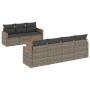 Set de sofás de jardín 8 pzas y cojines ratán sintético gris de , Conjuntos de jardín - Ref: Foro24-3225808, Precio: 500,29 €...