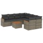 9-teiliges Gartenmöbel-Set und graue synthetische Rattankissen von , Gartensets - Ref: Foro24-3225829, Preis: 573,50 €, Rabat...