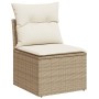 Garden sofa set with cushions 6 pieces beige synthetic rattan by , Garden sets - Ref: Foro24-3225855, Price: 435,99 €, Discou...