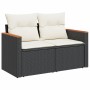 6-piece garden sofa set and black synthetic rattan cushions by , Garden sets - Ref: Foro24-3225860, Price: 359,59 €, Discount: %