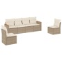 Gartensofa-Set mit Kissen, 6-teilig, beiges synthetisches Rattan von , Gartensets - Ref: Foro24-3225862, Preis: 452,18 €, Rab...