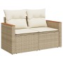 Gartensofa-Set mit Kissen, 6-teilig, beiges synthetisches Rattan von , Gartensets - Ref: Foro24-3225862, Preis: 452,18 €, Rab...