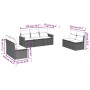 7-piece garden dining set and black synthetic rattan cushions by , Garden sets - Ref: Foro24-3225874, Price: 410,86 €, Discou...