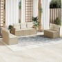 7-piece garden sofa set and beige synthetic rattan cushions by , Garden sets - Ref: Foro24-3225876, Price: 514,41 €, Discount: %