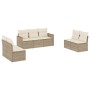 7-piece garden sofa set and beige synthetic rattan cushions by , Garden sets - Ref: Foro24-3225876, Price: 516,83 €, Discount: %