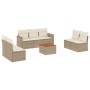 Gartensofa-Set mit beigen Kissen 8 Stück PE-Rattan von , Gartensets - Ref: Foro24-3225883, Preis: 566,05 €, Rabatt: %