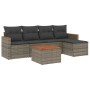 6-piece garden furniture set and gray synthetic rattan cushions by , Garden sets - Ref: Foro24-3225927, Price: 345,31 €, Disc...