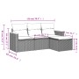 4-piece garden sofa set and gray synthetic rattan cushions by , Garden sets - Ref: Foro24-3225906, Price: 250,43 €, Discount: %