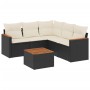 6-teiliges Gartensofa-Set und schwarze synthetische Rattankissen von , Gartensets - Ref: Foro24-3225965, Preis: 375,03 €, Rab...