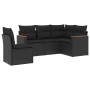 Set de muebles de jardín 5 pzas y cojines ratán sintético negro de , Conjuntos de jardín - Ref: Foro24-3225971, Precio: 320,0...