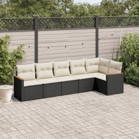 6-piece garden sofa set and black synthetic rattan cushions by , Garden sets - Ref: Foro24-3225986, Price: 400,00 €, Discount: %