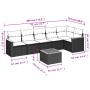 7-piece garden dining set and black synthetic rattan cushions by , Garden sets - Ref: Foro24-3225992, Price: 414,99 €, Discou...