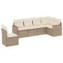 Gartensofa-Set mit Kissen, 6-teilig, beiges synthetisches Rattan von , Gartensets - Ref: Foro24-3226016, Preis: 462,91 €, Rab...