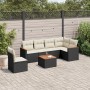 7-teiliges Garten-Essset und schwarze Kissen aus synthetischem Rattan von , Gartensets - Ref: Foro24-3226021, Preis: 441,58 €...