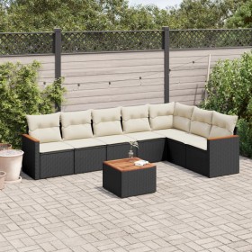 8-teiliges Gartensofa-Set und schwarze synthetische Rattankissen von , Gartensets - Ref: Foro24-3226035, Preis: 461,77 €, Rab...