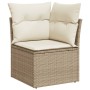 Gartensofa-Set mit beigen Kissen 8 Stück PE-Rattan von , Gartensets - Ref: Foro24-3226037, Preis: 640,31 €, Rabatt: %