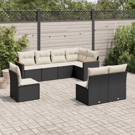 8-piece garden sofa set and black synthetic rattan cushions by , Garden sets - Ref: Foro24-3226042, Price: 502,89 €, Discount: %