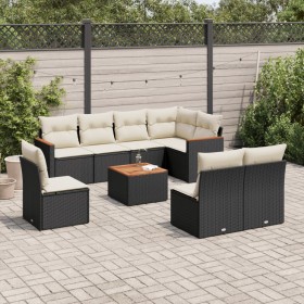 8-piece garden sofa set and black synthetic rattan cushions by , Garden sets - Ref: Foro24-3226049, Price: 572,60 €, Discount: %