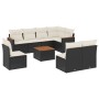 8-teiliges Gartensofa-Set und schwarze synthetische Rattankissen von , Gartensets - Ref: Foro24-3226049, Preis: 544,32 €, Rab...