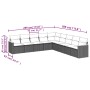 8-teiliges Gartensofa-Set und schwarze synthetische Rattankissen von , Gartensets - Ref: Foro24-3226056, Preis: 541,04 €, Rab...