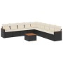 Set de sofás de jardín 10 pzas cojines ratán sintético negro de , Conjuntos de jardín - Ref: Foro24-3226063, Precio: 582,46 €...