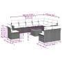 11-teiliges Gartensofa-Set und schwarze synthetische Rattankissen von , Gartensets - Ref: Foro24-3226077, Preis: 640,14 €, Ra...