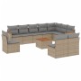 Gartensofa-Set mit beigem Kissenmix, 11-teilig aus PE-Rattan von , Gartensets - Ref: Foro24-3226080, Preis: 712,19 €, Rabatt: %