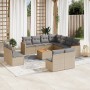 Gartensofa-Set mit beigem Kissenmix, 12 Stück PE-Rattan von , Gartensets - Ref: Foro24-3226094, Preis: 764,01 €, Rabatt: %