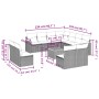 Gartensofa-Set mit beigem Kissenmix, 12 Stück PE-Rattan von , Gartensets - Ref: Foro24-3226094, Preis: 764,01 €, Rabatt: %