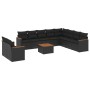 11-teiliges Gartensofa-Set und schwarze synthetische Rattankissen von , Gartensets - Ref: Foro24-3226118, Preis: 653,35 €, Ra...