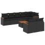 8-teiliges Gartensofa-Set und schwarze synthetische Rattankissen von , Gartensets - Ref: Foro24-3226153, Preis: 560,76 €, Rab...