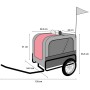 FLAMINGO Bicycle trailer for dogs Rosemary gray 59.5x43x51 cm by FLAMINGO, pet strollers - Ref: Foro24-425409, Price: 193,99 ...