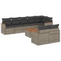 9-teiliges Gartenmöbel-Set und graue synthetische Rattankissen von , Gartensets - Ref: Foro24-3226158, Preis: 604,44 €, Rabat...