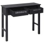 Black wooden console table 90x30x77 cm by vidaXL, Side tables - Ref: Foro24-284151, Price: 104,99 €, Discount: %